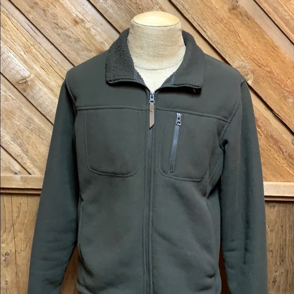 Eddie Bauer army green fleece jacket